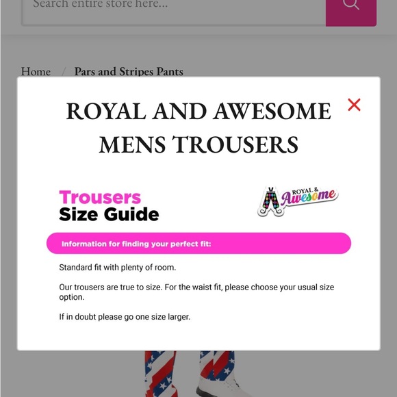 Royal & Awesome Golf Pants Shot of the Day Trousers 34x30 NWT - Picture 8 of 8